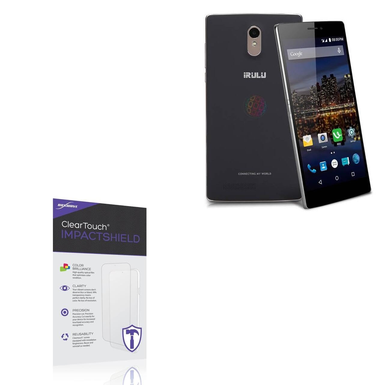 BoxWave Screen Protector Compatible with iRulu V3 - ClearTouch ImpactShield (2-Pack), Impenetrable Screen Protector Flexible Film