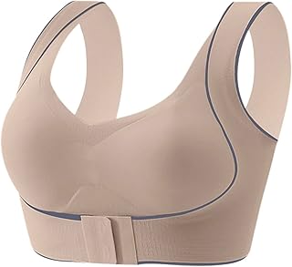 Sutiãs para mulheres, fecho frontal, sem aro, sutiãs esportivos de alta sustentação, cobertura total, sem fio, sutiãs de ioga sem costura