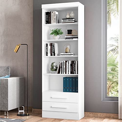 Conjunto 2 Estantes Livreiro Kenner Branco