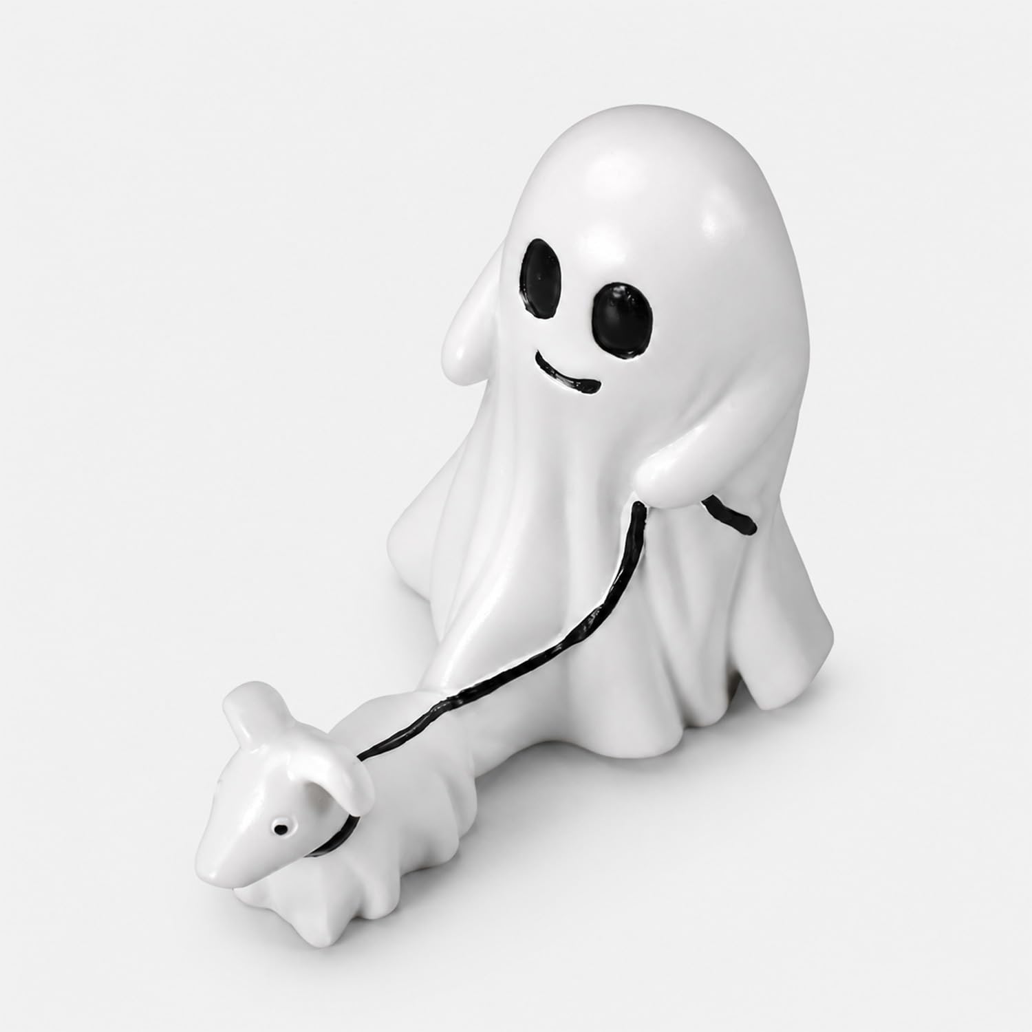 Halloween Ghost Figurine, Cute Halloween Ghost Walking Dog Desk Decor