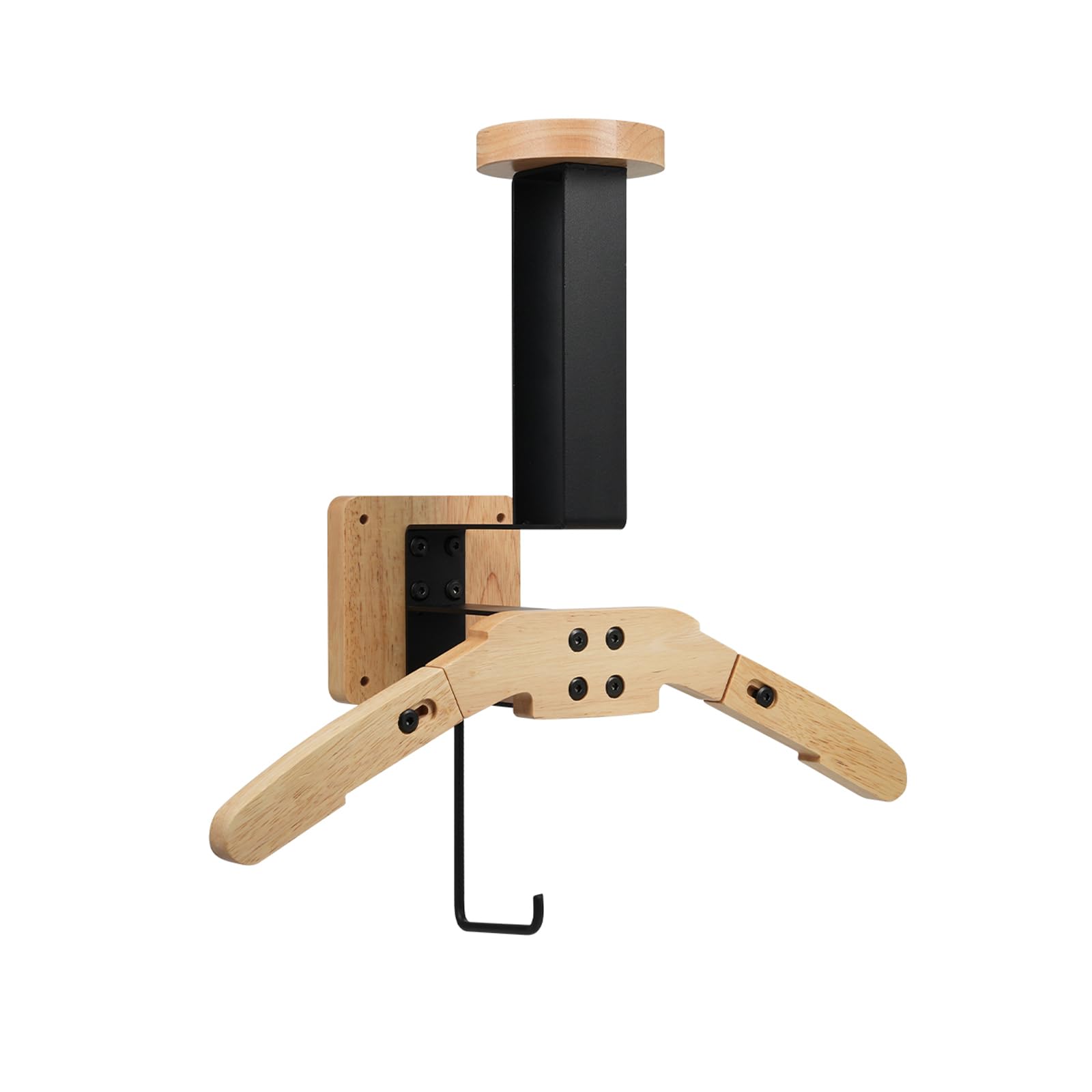 DURAGSHelmet Rack, Wall Mount Motorcycle Helmet Holder Wooden Bicycle Helmet Display Hanger with Hooks