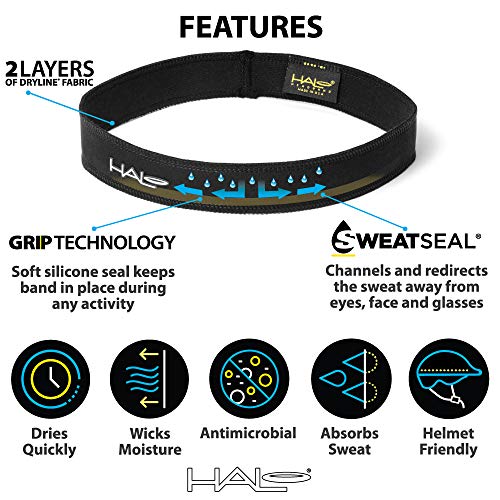 Image of Halo Headband Sweatband Slim, 1 inch Pullover Hairband, Holds Hair in Place and Channels Sweat from Your Face