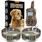 INVIROX Shock Collar for 2 Dogs [Ultra K9 Hunting Series] 124 Training Levels, 4 Powerful Modes with Night-Light and ¾ Mile Range 100% Safe Dog Training Collar for Large Dogs IP67 Waterproof E Collar