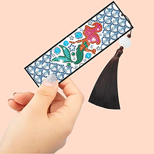 2 Pack Bookmark Unicorn Diamond Painting Kit Pu Leather Art 2 Pack Diy Bookmarks With Tassels Pendant For Adults Kids And Adults Crafts Supplies (21 X 6 Cm) #TOP2