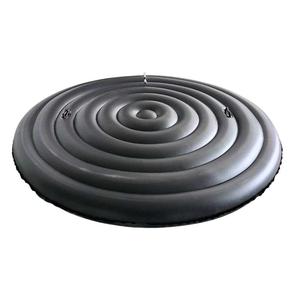 Nadmuchiwany pokrowiec na wannę z PCW o regulowanych rozmiarach, 128 cm, 158 cm, 180 cm, izolacja termiczna, do ochrony spa i basenu, biały lub czarny, wariant czarny z H