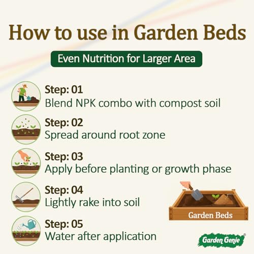 Image of Garden Genie Plant Nutrient Combo (NPK), 2 Kg | Mustard Cake Powder (N) + Bone Meal Powder (P) + Potash Meal (K) Combo | Slow Release NPK Fertilizers for Growth, Root Strength & Bloom Support