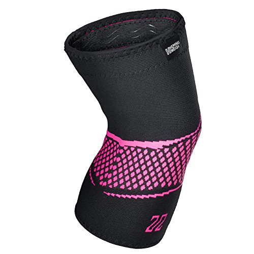 HemingWeigh Soporte y compresión de mangas de rodilla para levantamiento de pesas Pequeña Rosado