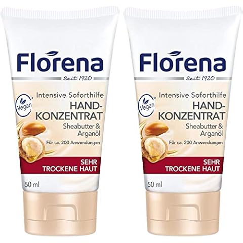 Florena - Hand Concentrate with Shea butter & Argan Oil - Hand Care for VERY DRY SKIN 2x50 ml I Germany Cover