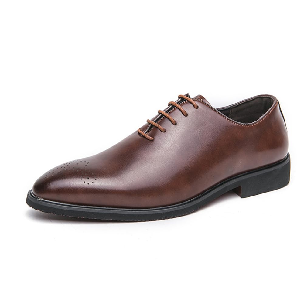 Uomo in Pelle Lace-Up Wedding Business Abito Formale Wingtips Brogue Shoes Oxford