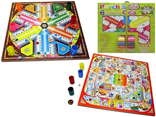 Rama- TABLERO PARCHIS 6 Y OCA 41X41 CON FICHAS, Multicolor (90567) Cover