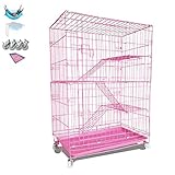 FÁCIL LIMPIEZA : Bandeja ranurada de PVC, recoge arena para gatos, restos de comida, etc., deslízala fuera de la bandeja para lavarla.