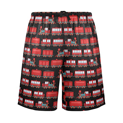 Ollabaky Men's Pajama Shorts Dogs Cartoon Pjs Bottoms Sleep Shorts Lounge Wear Pajama Pants with Pocket2