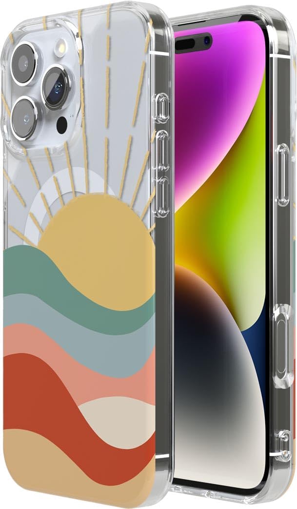 Casely iPhone 16 Pro Max Case | Here Comes The Sun | Colorblock Sunset | Compatible with MagSafe | Classic Ultra Slim Design - Image 4