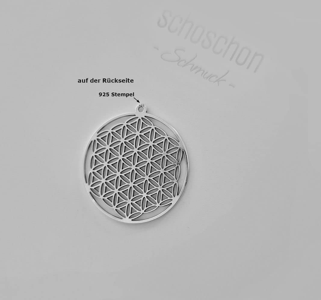 Lebensblume Halskette 925 Silber Modell 0.7 BLUME DES LEBENS