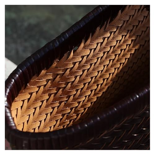 Bolso Tote Retro de Cuero Trenzado para Mujer miniatura 5
