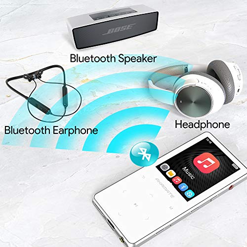 MP3 Player, 16GB Player with Bluetooth 4.2, Music Player with FM Radio, One Click Recording, 2.4" Screen, Built-in Speaker, HiFi Lossless Sound, Support up to 128GB(Earphone, Sport Armband) - Thumbnail 5