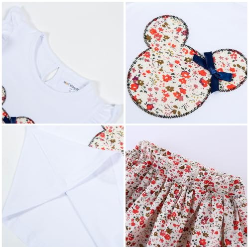 Image of Mud Kingdom Girls Outfits Cute Cartoon Polka Dots Summer Holiday Clothes Sets