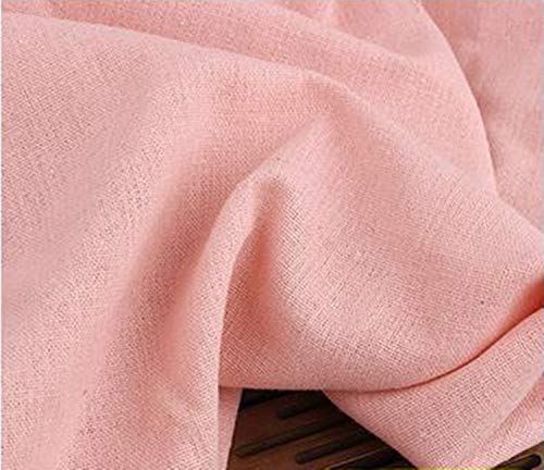 moonfarm 選べる21色 カラー 綿 麻 無地 生地 約 2m 幅1.5m (ライトピンク(薄桃色))