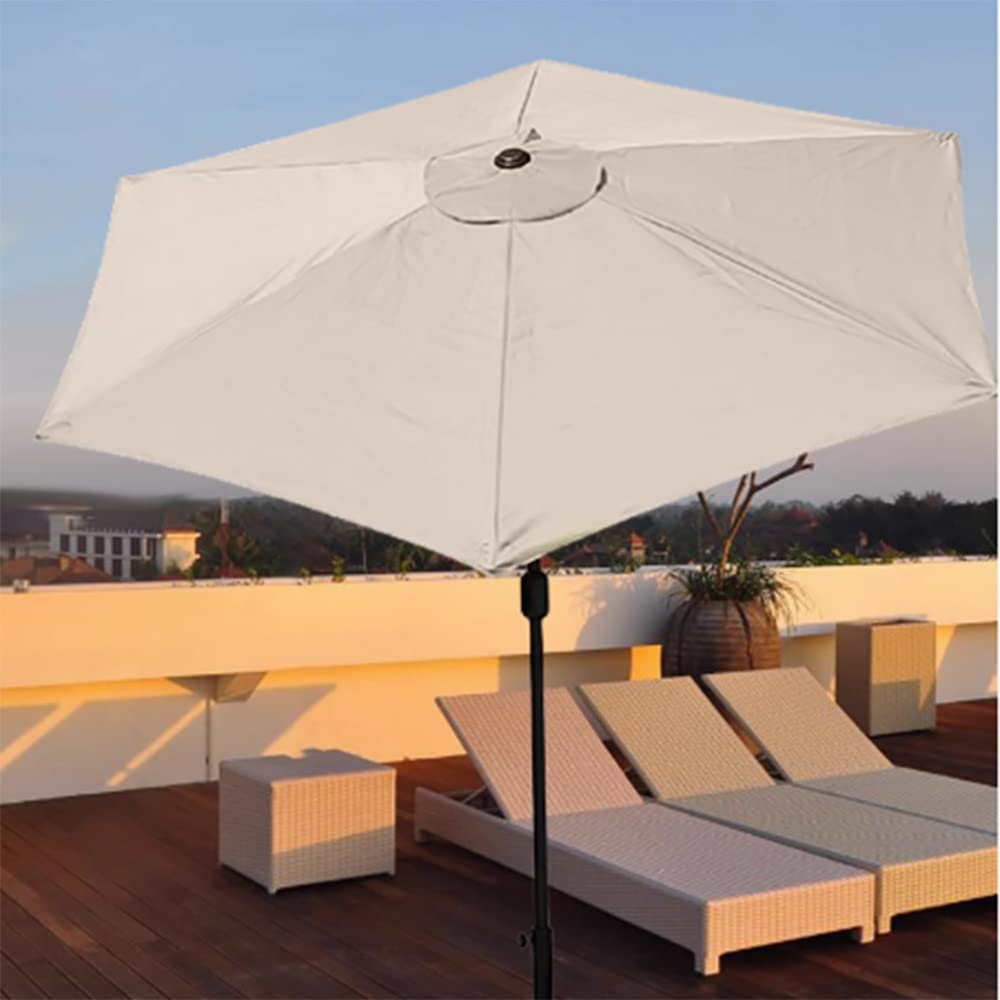 HCZION Octagonal Parasol Replacement Umbrella Canopy 10ft 8 Ribs Patio Umbrella Replacement Top Outdoor Market Cantilever Parasol Replacement Canopy Cover (Color : Beige, Size : 6RIBS_2M/6.5FT) : Patio, Lawn & Garden