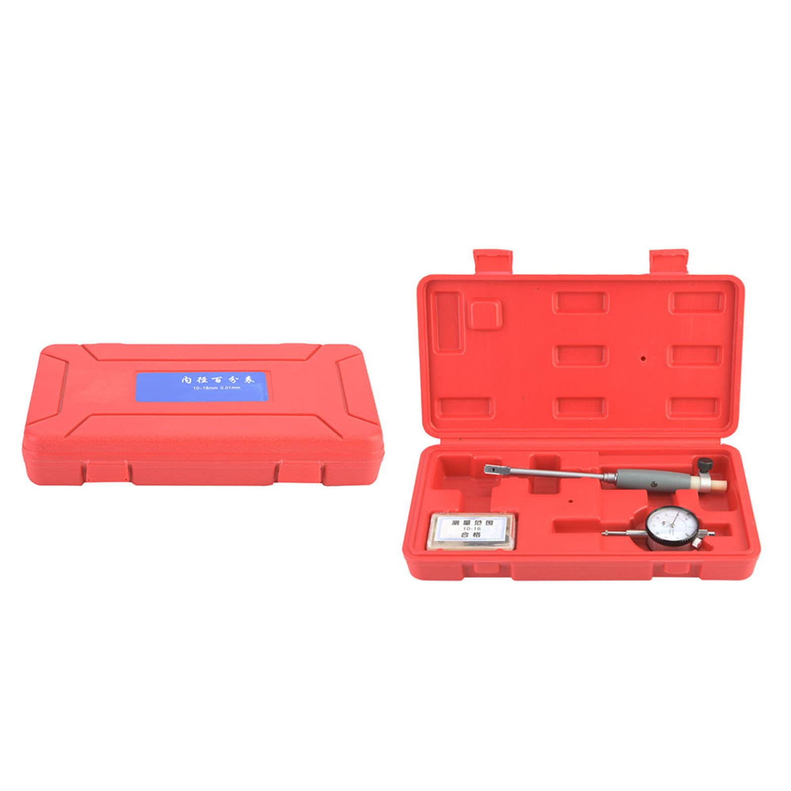 Comparatore diametro interno strumenti di misura indicatore di quadrante 10-18mm Indicatore diametro interno Cilindro motore Misure dimensioni interne Strumento 0,01 Precisione(Spedizioni casuali)