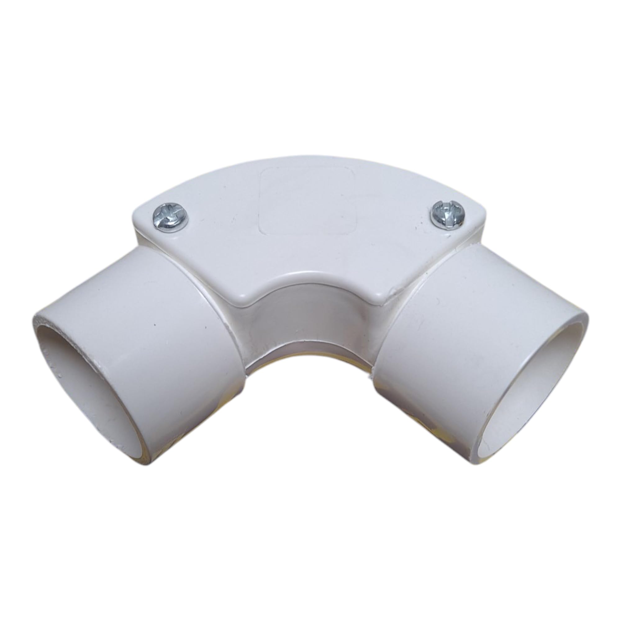25mm White Inspection Elbow for PVC Conduit 90 Degree Bend - Pack of 5