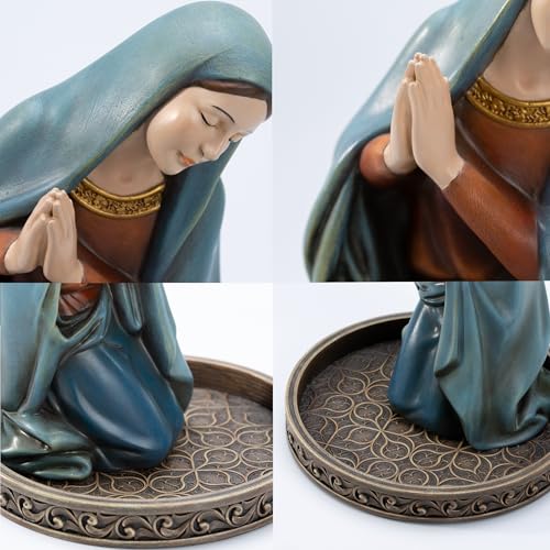 Estatua religiosa de la Virgen María de 6.2 pulgadas miniatura 6