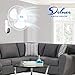 Simple Deluxe 16 Inch Wall Mount Fan with Remote Control, 3 Oscillating Modes, 3 Speed, Timer