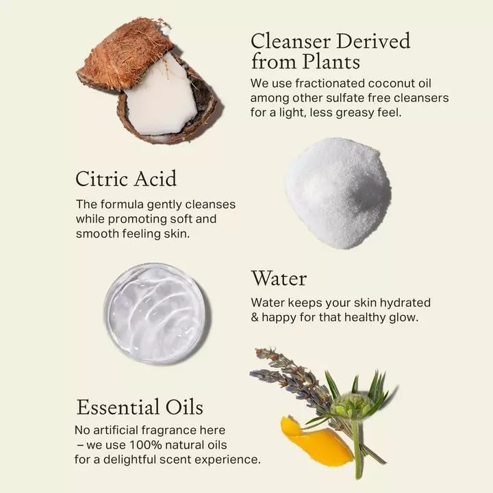 Miniatura 5 de Each & Every Gel de baño hidratante natural  Fabricado con aceites esenciales, vegano y de origen sostenible  10 onzas líquidas (lavanda y limón)