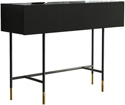 ChengBeautiful Consolle da Ingresso Ingresso in Marmo Ingresso Ingresso scrivania Ingresso corridoio d'ingresso Ingresso Contro Il Muro (Colore : Black, Size : 120x35x90cm)