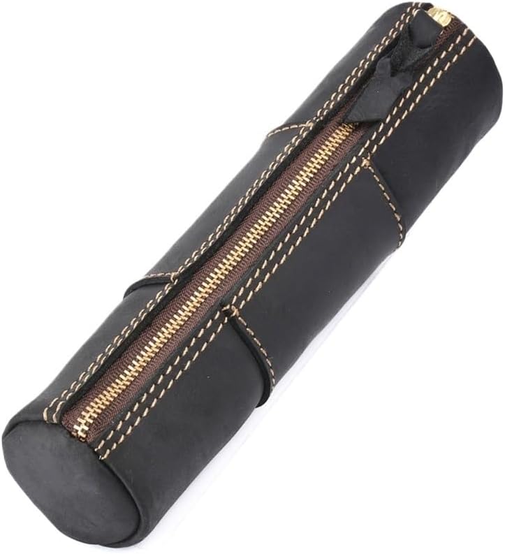 Pila Chain Pen Bag Leather Handmade Zero Wallet Student Stationery Storage(E)
