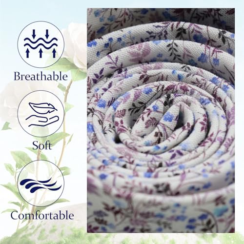 Image of Floral Ties Skinny Tie for Men, Cotton Mens Neckties for Weddings | 2.56'', floral, slim, soft and comfortable, men's neckties for casual, business, party, daily, dating