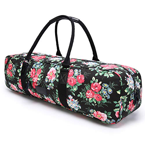 Boence Bolsa de Yoga,Lienzo Impreso Bolsa Grande de tapete de Yoga Bolsa de Almacenamiento para Gimnasio Deportivo- Tamaño 27
