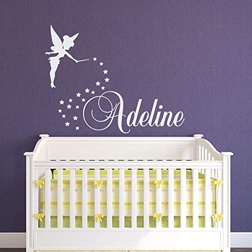 Cuento De Hadas Con Nombre Personalizado Calcomanía Decoración Infantil Nombre Personalizado Vinilo Pegatina Nombre Calcomanía Bebé Niña Linda Decoración 102.6X79.2Cm