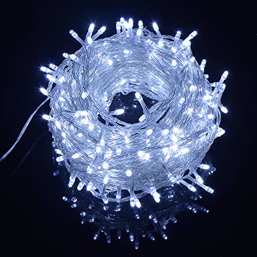 SOAIY LED String Lights 100/200 / 300 LEDs 13 m / 23 m / 33 m IP44 8 Modes Indoor Garlands Decoration with Plug for Party, Christmas, Bedroom, Wedding, Cool White/Warm White 33M 33m Cold White