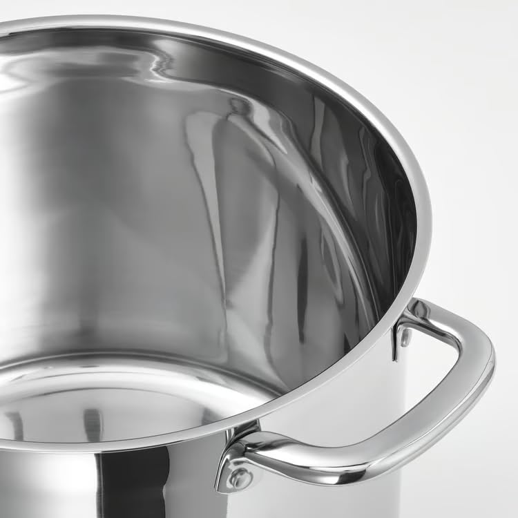 Image of 365+ Pot with Lid, Stainless Steel, 15 L, 29 cm Diameter, Oven-Safe, Compatible with All Hobs Including Induction