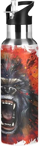 Vista 19 de París - Botella de agua para niños con tapa con pajilla, diseño de la Torre Eiffel París, botella de agua aislada de acero inoxidable a prueba