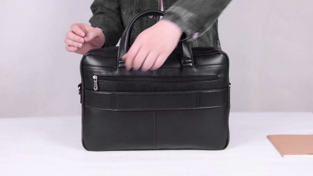 Amazon.com: Masa Kawa Black Leather Briefcase for Men 15.6 Inch