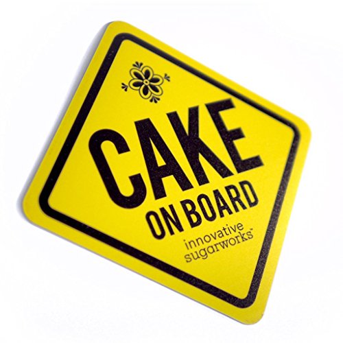 Innovative Sugarworks Cake on Board Car Magnet, Wedding Cake Decorating Transport, Yellow
