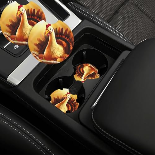 Set de 2 Portavasos para Auto Neopreno Negro