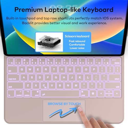 Image of runelk Magic-Style Magnetic Keyboard Case with Multi-Touch Trackpad for iPad Air 11-inch (M3 2025 / M2 2024) & iPad Pro 11 inch (1st-4th Gen) - Also Compatible with 10.9 inch iPad Air 4th /5th Gen