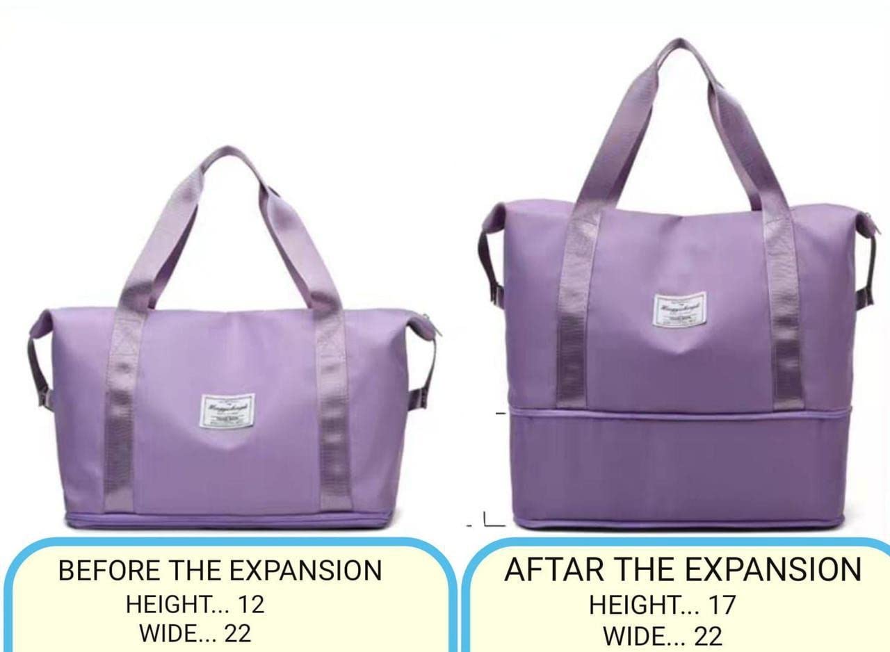 Hong fu Foldable Travel Duffel Bag Lightweight Waterproof Shoulder Handbag Storage for Luggage Travel Luggage Carry on Clothes Storage Duffle Bag Picnic Bag Gym Bag Swimming Bag airbag(Purple, Nylon) Hong fu Foldable Travel Duffel Bag Lightweight Waterproof Shoulder Handbag Storage for Luggage Travel Luggage Carry on Clothes Storage Duffle Bag Picnic Bag Gym Bag Swimming Bag airbag(Purple, Nylon)