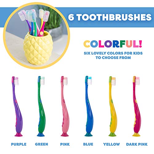 image for Lingito Kids Toothbrush Suction Cup with Covers, Toddler Toothbrush So