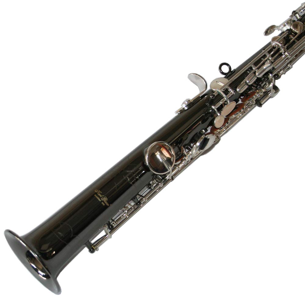 Sopran Saxophon, gerade, schwarz-chrom, mit Koffer