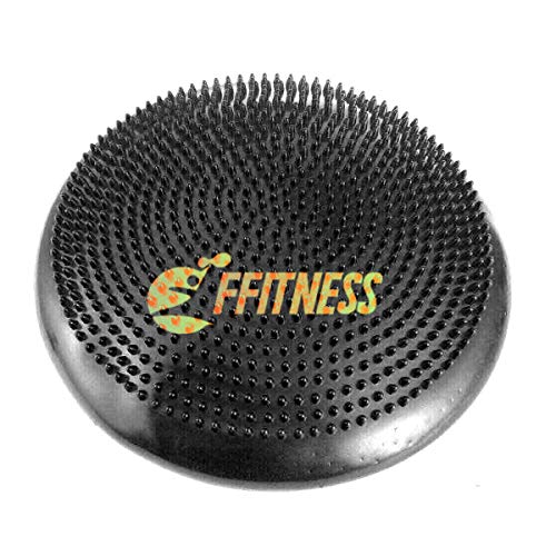 FSYBB71N Balance Pad - Inflatable Proprioceptive Cushion for Physiotherapy and Rehabilitation, Black