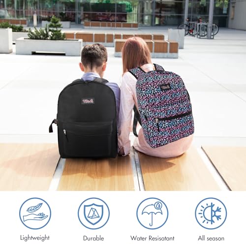 Tilami 20L Basic Backpack,17 inch Laptop Backpack for Travel,Water Resistant Bookbag,Plum Red2