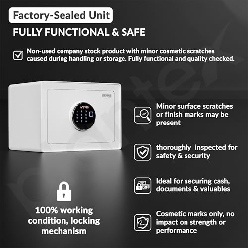 Image of Plantex 23 Litre Digital Safe Locker For Home /Minor Surface Marks from Transit /Handling Marks Only /Assured by Plantex - (White)