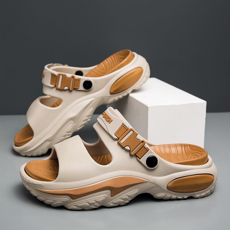 Slides Mens Sandals, Ultra Cushion Comfy Men Slippers, Arch Support Man Sport Sandal with Back Strap Open Toe Shoes for Indoor Outdoor Beach Garden Travel2