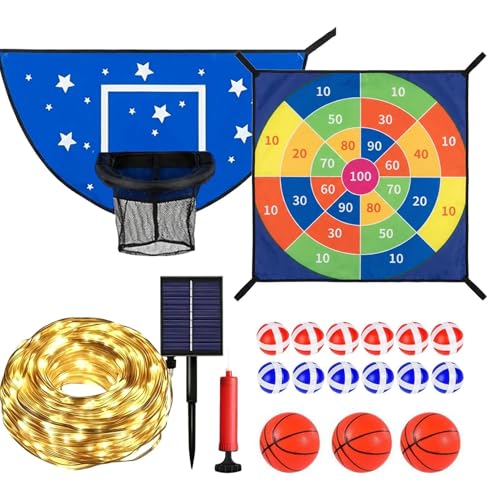 Panier de basket pour trampoline et fléchettes | Accessoire jardin 30x27cm