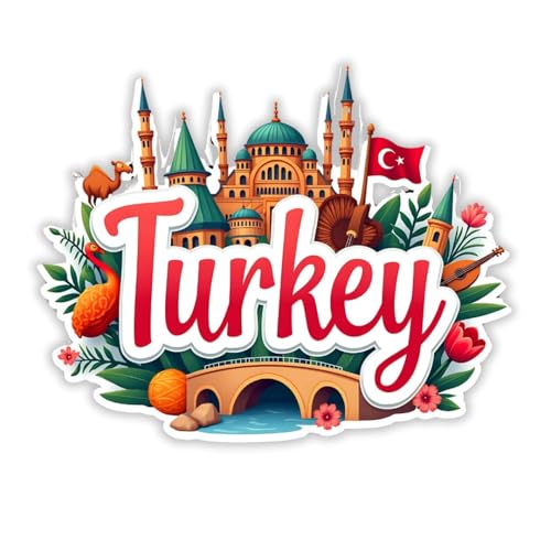 Image of Zesta Wooden Fridge Magnets Set | Refrigerator Decor Magnets for Kitchen | India Souvenir Fridge Magnet Collection | Wooden Magnet for Fridge Door Decoration (Turkey)