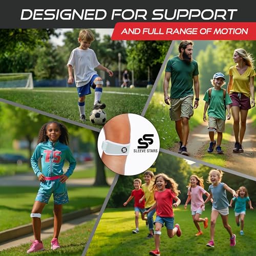 Image of Sleeve Stars Swedish Brand Patellar Tendon Support Strap for Women & Men Effective Osgood Schlatter Knee Brace Youth & Kids Knee Brace with 3 Adjustable Length fits 7 inch-15 inch (Single /Mint Green /Kids)